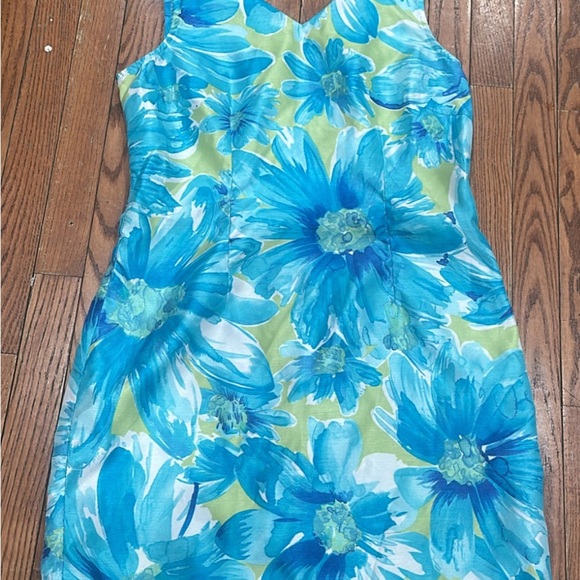 Expressions Blue Sleeveless Scoop Neck Sundress - Picture 2 of 16